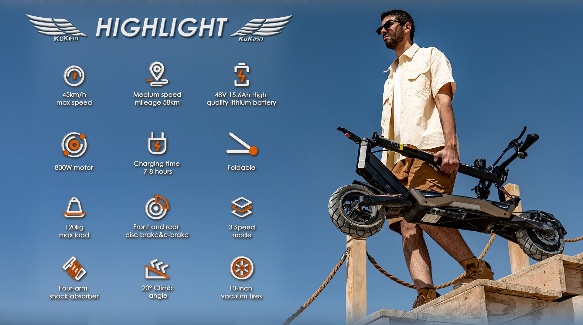 Elektrická kolobežka KuKirin T3 2